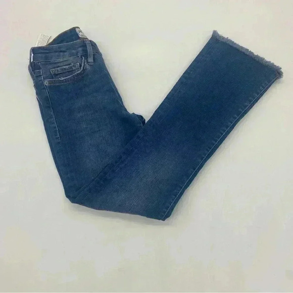 NWT Free People Women’s Raw Hem Cropped Jeans Blue Size 25 - Picture 12 of 12